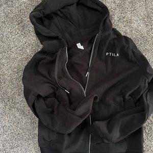 Brand new never work Ptula black zip up jacket “ the travel zip up hoodie”